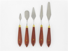 Paletmessen set 5 stuks nummer 1-5